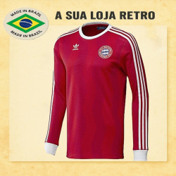 Camisa Retrô F.C. Bayern vermelha 1974- ML - ALE