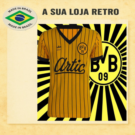 Camisa Retrô Borussia Dortmunt listrada- ALE
