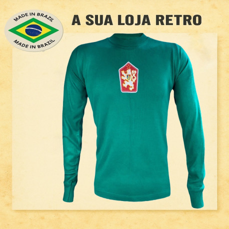 Camisa retrô Polonia vermelha ML - 1972