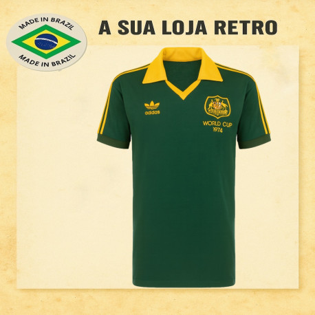 Camisa retrô da Australia verde 1986