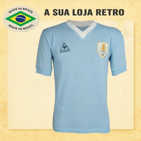 Camisa retrô Uruguai le coq - 1986