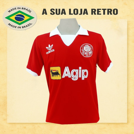 Camisa Retrô Palmeiras goleiro 1987-88 - Agip vermelha