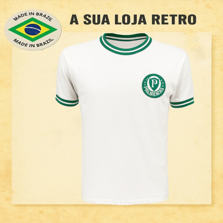 Camisa retrô Palmeiras branca - 1970 