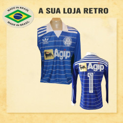 Camisa Retrô Palmeiras 1987 - Agip azul