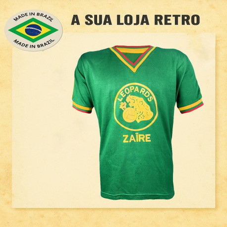 Camisa retrô Zaire verde 1974