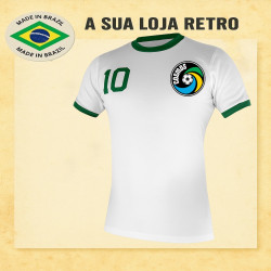 Camisa retrô Cosmos de Nova York verde gola redonda- 1977