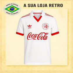 Camisa retrô Náutico Branca Comemorativa Gola polo