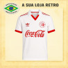 Camisa retrô Náutico Branca Comemorativa Gola polo