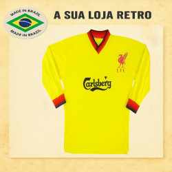 Camisa retrô Liverpool ML amarela Carlberg - ENG 1992