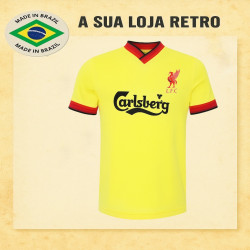 Camisa retrô Liverpool amarela Carlberg - ENG