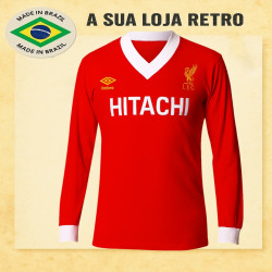 Camisa Retrô Liverpool ML Hitachi- ENG
