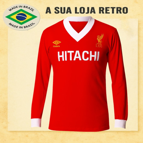 Camisa Retrô Liverpool ML Hitachi- ENG