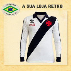 Camisa retrô Vasco Branca ML Coca Cola