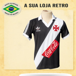 Camisa retrô Vasco logo - 1987 coca cola vermelha