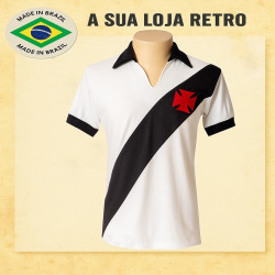 Camisa retrô Vasco branca- 1972