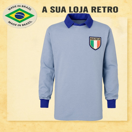 Camisa retrô Italia Goleiro Dino Zoff ML- 1982