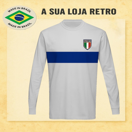 Camisa retrô Itália branca ML -1970