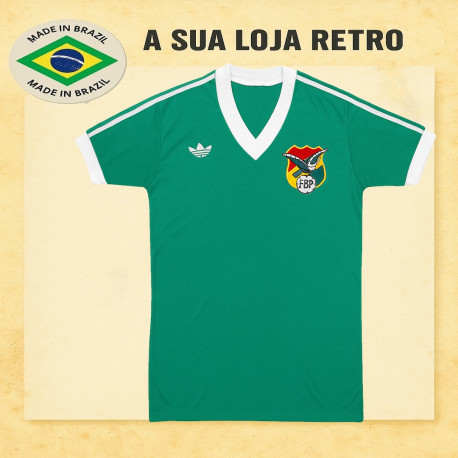 Camisa retrô Bolivia logo verde