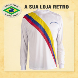 Camisa Retrô da Colombia branca -ML 1973