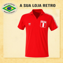 Camisa retrô Peru vermelha- 1978