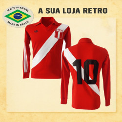 Camisa retrô Peru vermelha- 1978