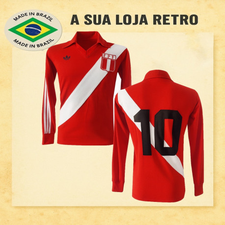Camisa retrô Peru vermelha- 1978
