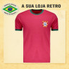 Camisa retrô Portugal 1966 gola redonda