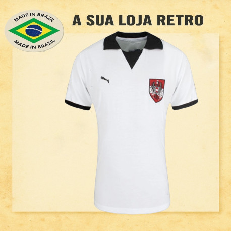 Camisa retrô Austria branca -1980
