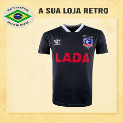 Camisa Retrô Colo Colo logo preta