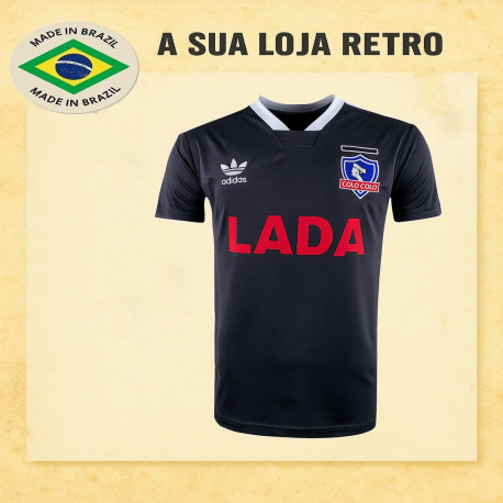 Camisa Retrô Colo Colo logo preta