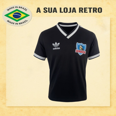 Camisa Retrô Colo Colo logo preta