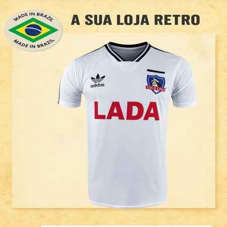 Camisa retrô Colo Colo Lada Branca