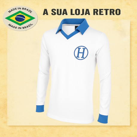 Camisa retrô Honduras branca ML - 1982