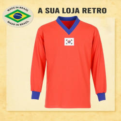 Camisa retrô Coreia do sul vermelha ml 1973
