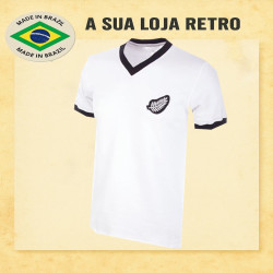 Camisa retrô Nova -Zelândia branca - 1982