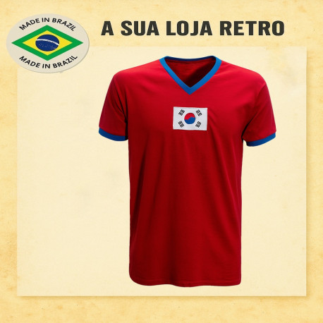 Camisa retrô Coreia 1954 - vermelha
