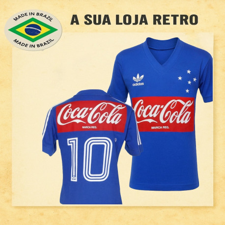 Camisa retrô Cruzeiro coca cola - 1987