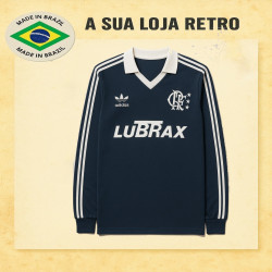 Camisa retrô Goleiro Raul Flamengo Azul ML.