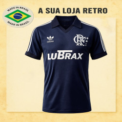 Camisa retrô Flamengo Lubrax preta