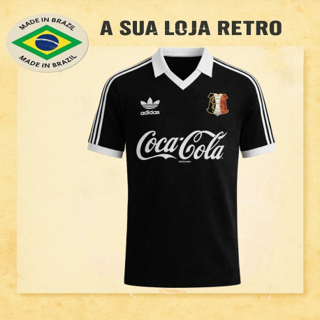 Camisa retrô Santa Cruz Preta Comemorativa Gold