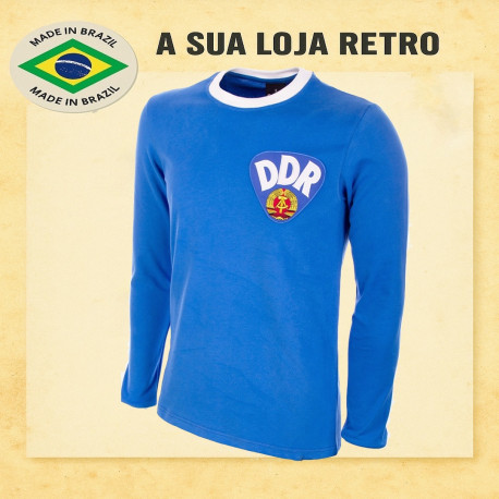 Camisa retrô Seleção da Alemanha DDR Azul - 1980