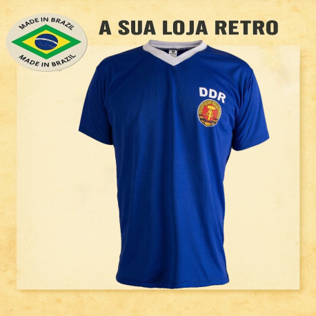 Camisa retrô Seleção da Alemanha DDR branca- 1980 