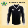 Camisa retrô Nova -Zelândia Preta - 1980