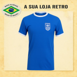 Camisa Retrô Grécia azul 1970- 