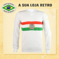 Camisa retrô Hungria branca 1950