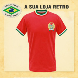 Camisa retrô Hungria vermelha -1972