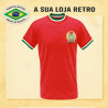 Camisa retrô Hungria vermelha -1972