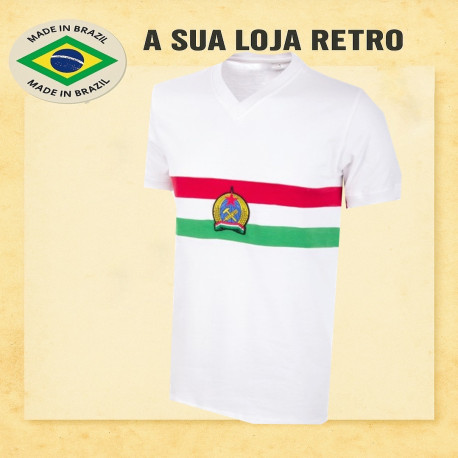 Camisa retrô Hungria branca 1950