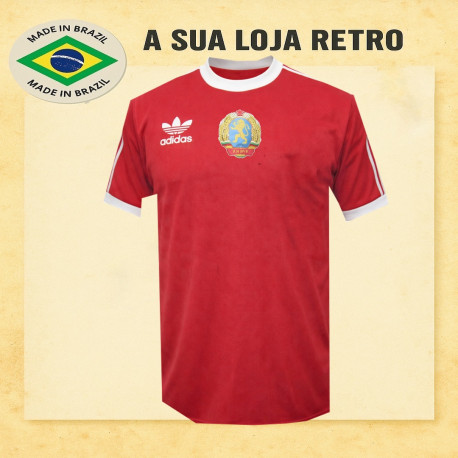 Camisa retrô Bulgaria vermelha 1978