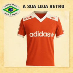 Camisa retrô treino logo vermelha